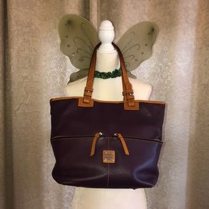 Dooney and Bourke in Plum and Tan
